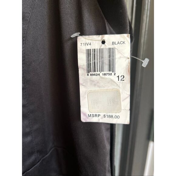 NWT French Connection Lolo Cutout Bow Back Dress Black Size 12 - Picture 12 of 16